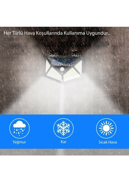Hareket Sensörlü Güneş Enerjili LED Aydınlatma Dış Mekan Bahçe 100 LED fiyatları