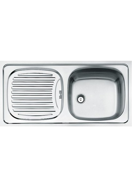 Ebm 45 Paslanmaz Çelik Eviye Sol Damlalıklı