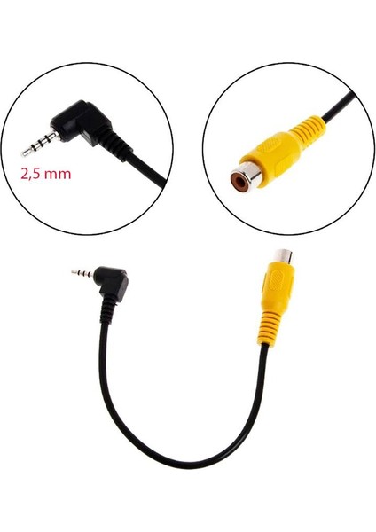 4x Gps Av-In Dönüştürücü Video Kablosu 2,5 mm 4 Boğum Kablo 20 cm