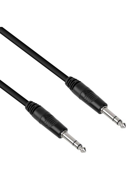 6.3 Erkek- 6.3 Erkek Mono Ses Anfi Mikrofon 5 Metre Kablo Fully G526E Siyah