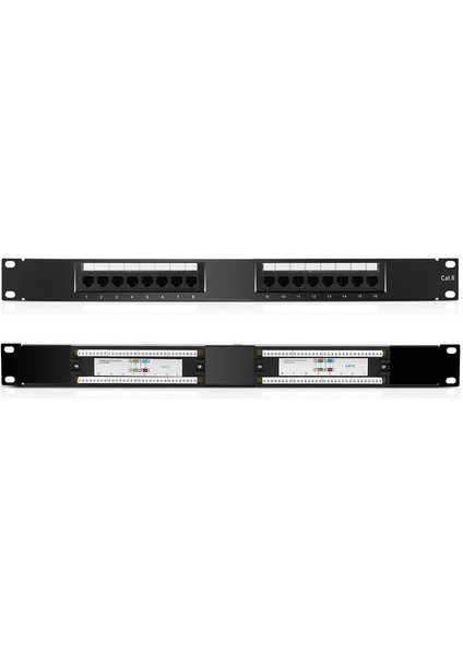 Cat6 Ethernet Patch Panel 16 Port RJ45 Duvar ve Raf Tipi Patch Panel fiyatları