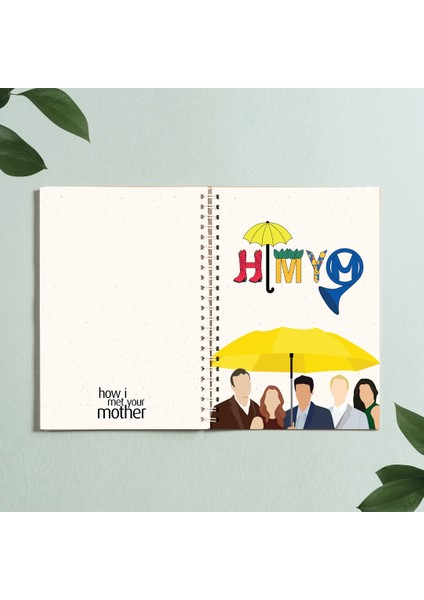 A5 How I Met Your Mother Tasarım Spiralli Çizgisiz Defter 96 Yaprak