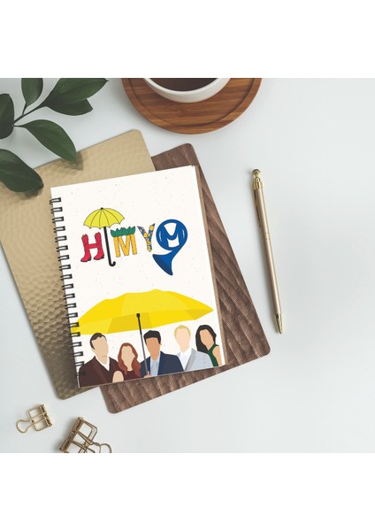 A5 How I Met Your Mother Tasarım Spiralli Çizgisiz Defter 96 Yaprak