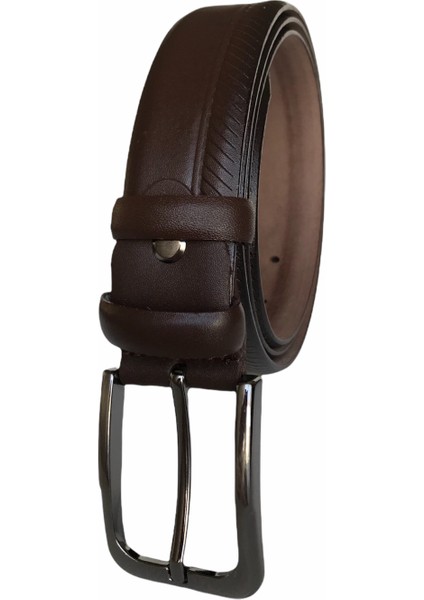 Deri Kahverengi Klasik Pantolon Kemeri 3.5 cm modelleri