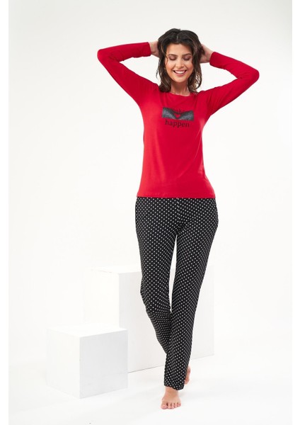 22422 Kadın Baskılı O Yaka Pijama Takım fiyatları