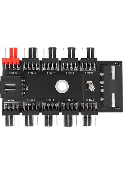10LU Fan Kontrol Kartı Fan Çoklayıcı 4pin 3pin Pwm Fan Hub 10PORT