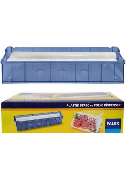 Palex Streç ve Alüminyum Folyo Dispenseri Vantuzlu Kayar Bıçaklı 35CM-PLS