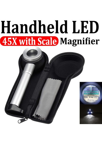 El 45X Katlanır Metal Büyüteç (Yurt Dışından)