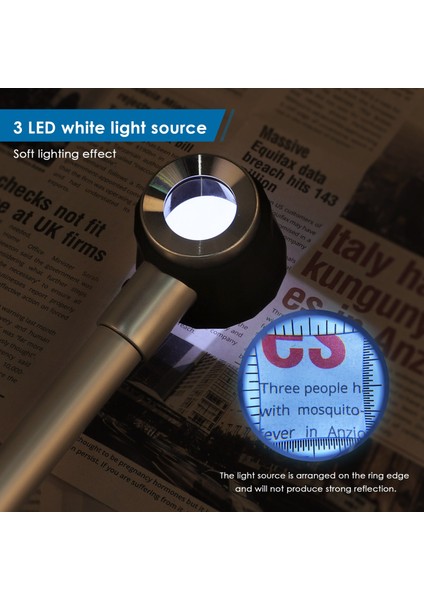 10X El Tipi Işıklı K9 Optik Lens Büyüteç (Yurt Dışından) fırsatları