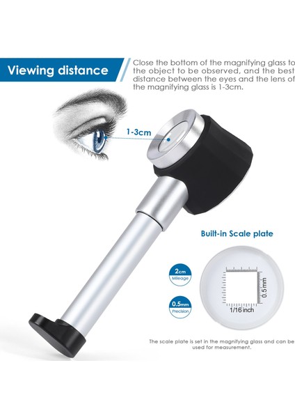 10X El Tipi Işıklı K9 Optik Lens Büyüteç (Yurt Dışından) indirimleri