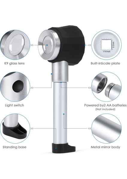 Işıklı Optik Lensli ve Kalibrasyonlu 10X El Büyüteç (Yurt Dışından) fırsatları