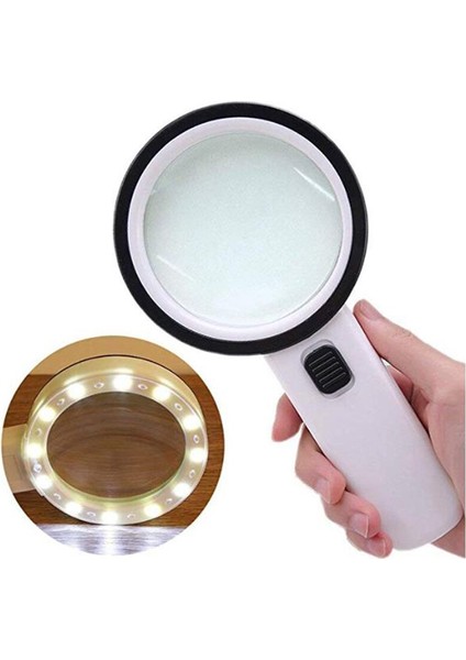 12 LED Işıklı 10X El Büyüteç (Yurt Dışından) fiyatları