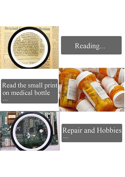 12 LED Işıklı 10X El Büyüteç (Yurt Dışından) indirimleri