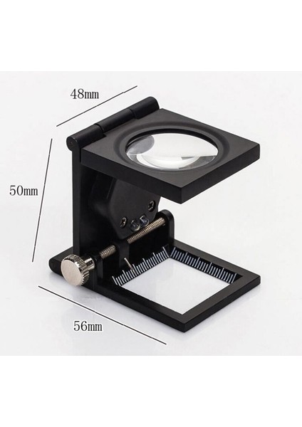 Çift LED Işık Optik Cam Lens Siyah Sprey Boya Büyüteç (Yurt Dışından)