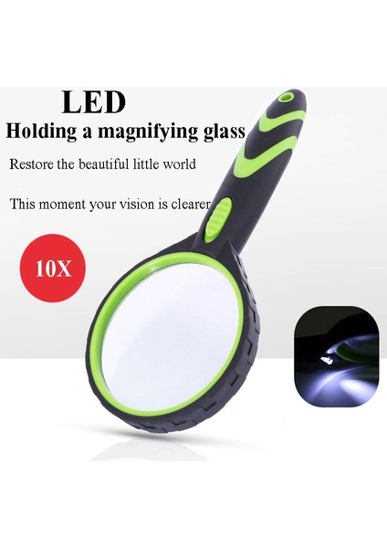 2 LED Işıklı 10X Kauçuk El Büyüteç (Yurt Dışından) modelleri