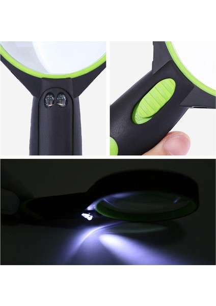 2 LED Işıklı 10X Kauçuk El Büyüteç (Yurt Dışından) indirimleri