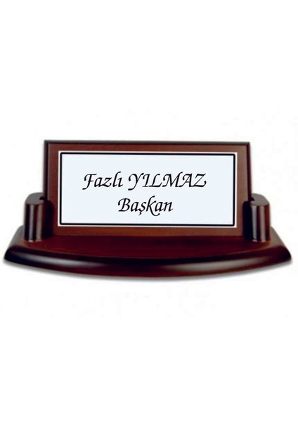 Ahşap Masa Üstü Isimlik