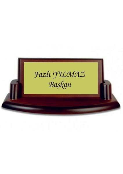 Ahşap Masa Üstü Isimlik