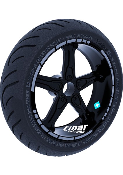 Moto Gp Stili Taş Grisi Jant Şeridi Sticker Çınar Extreme