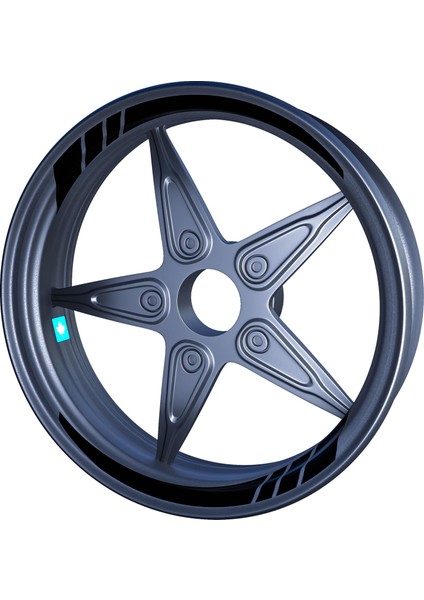 Moto Gp Jet Siyah Iç Jant Şeridi Sticker Çınar Extreme