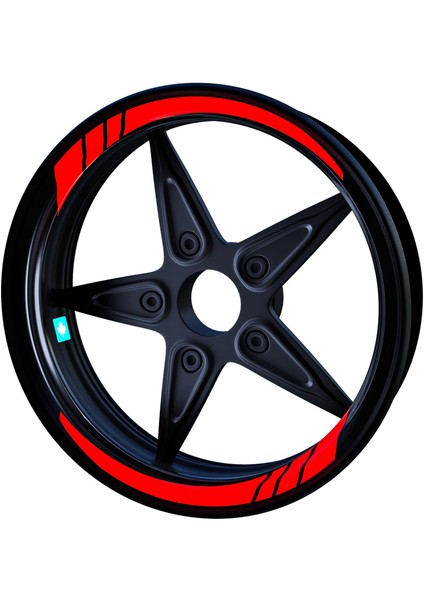 Moto Gp Bayrak Kırmızı Iç Jant Şeridi Sticker Çınar Extreme