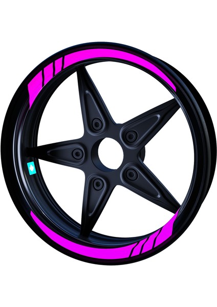 Moto Gp Gül Pembesi Iç Jant Şeridi Sticker Çınar Extreme