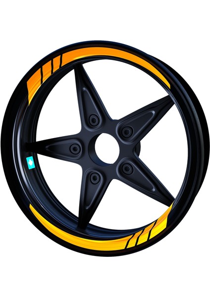Moto Gp Taksi Sarısı Iç Jant Şeridi Sticker Çınar Extreme