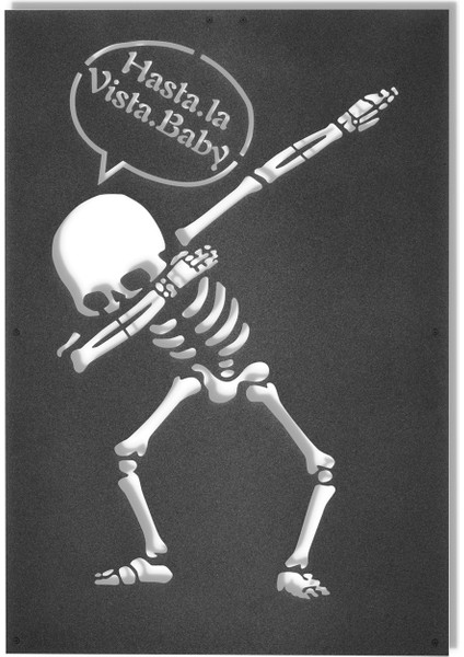 Kurukafa Ayakta Metal Duvar Tablosu