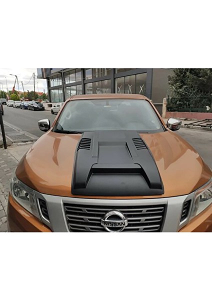 Nissan Navara Scoop Kaput Şişirme Koruma Mat Siyah 2015 +