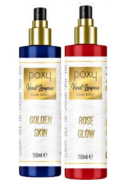 Golden Skin Vücut Losyonu 150 ml & Rose Glow Vücut Losyonu 150 ml