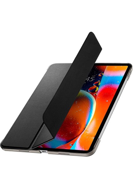 iPad Pro 12.9 2020 Delüx Leather Seri Arkası Şeffaf Standlı Kılıf - Siyah fırsatları