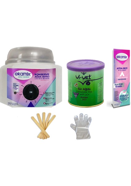 Konserve Ağda Makinesi Vivet Azulen Ağda 240 ml Bez 10 mt