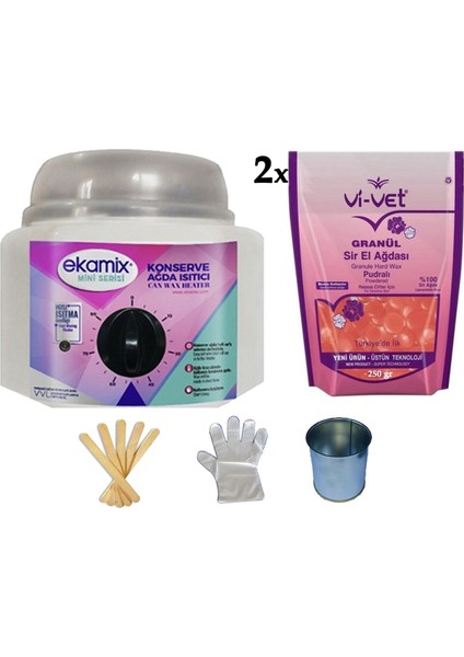 Konserve Ağda Makinesi Vivet Pudralı Ağda 240 ml Bez 10 mt