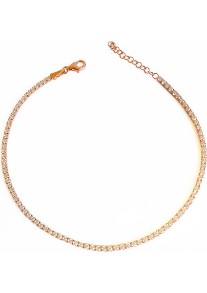 Beyaz Taşlı Gümüş Suyolu Halhal fiyatları