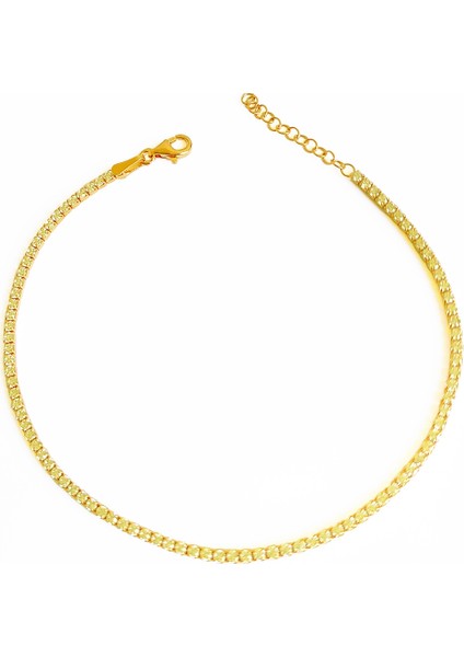 Beyaz Taşlı Gümüş Suyolu Halhal modelleri