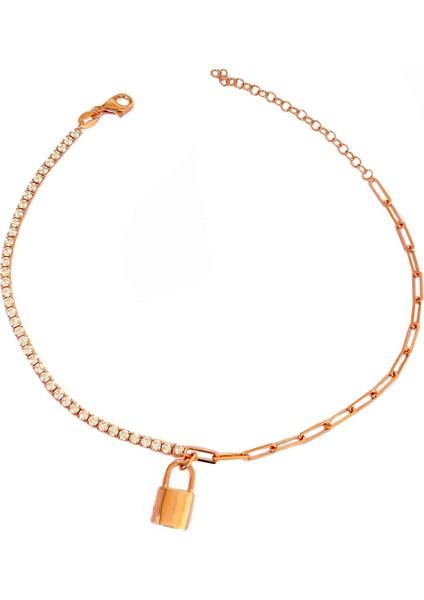 Yarısı Su Yolu Yarısı Gurmet Zincir Kilit Gümüş Halhal fiyatları