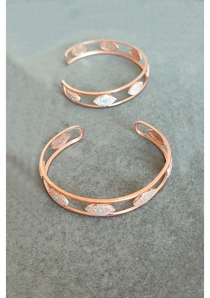 Taşlı Gözlü Gümüş Kelepçe Bilezik fırsatları