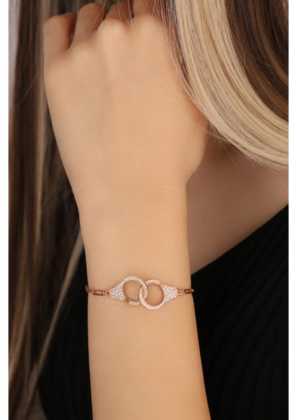 Beyaz Taşlı Kelepçe Gümüş Bileklik indirimleri