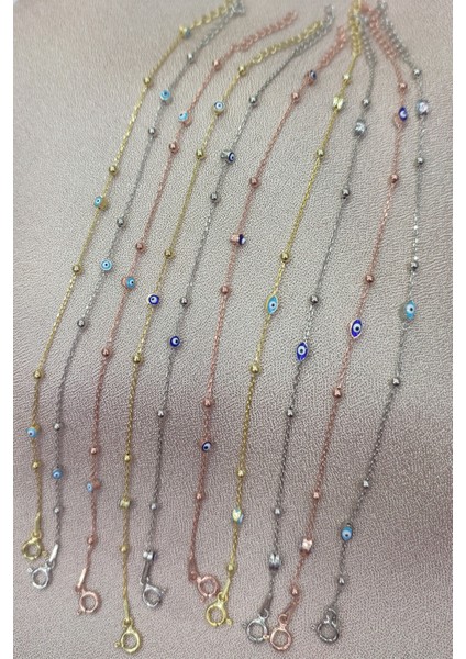 Nazar Boncuklu Gümüş Zincir Bileklik indirimleri