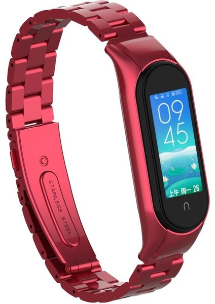 Xiaomi Mi Band 5 Mi Band 6 Tme Çelik Steel Kordon Kayış