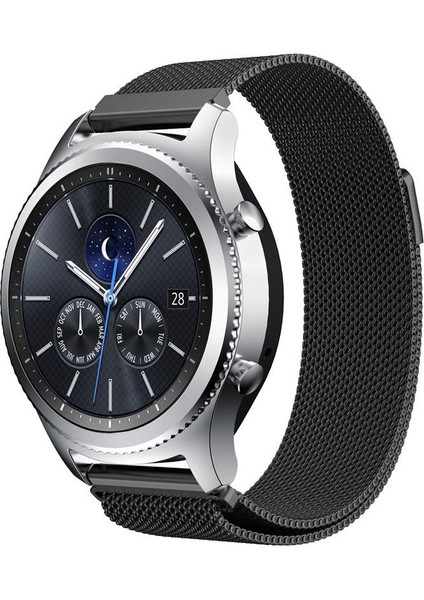 Samsung Gear Watch 42MM Metal Hasır Mıknatıslı Tme Kordon 20MM