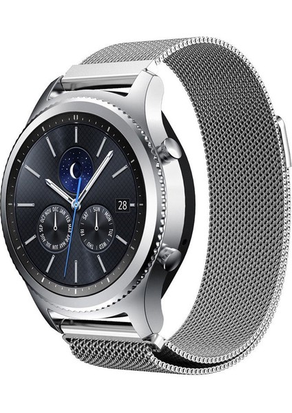 Samsung Gear Watch 42MM Metal Hasır Mıknatıslı Tme Kordon 20MM