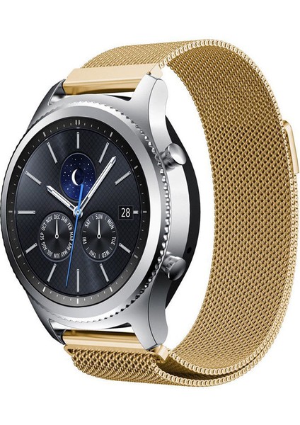 Samsung Gear S3 Frontier&classic Metal Hasır Mıknatıslı Tme Kordon