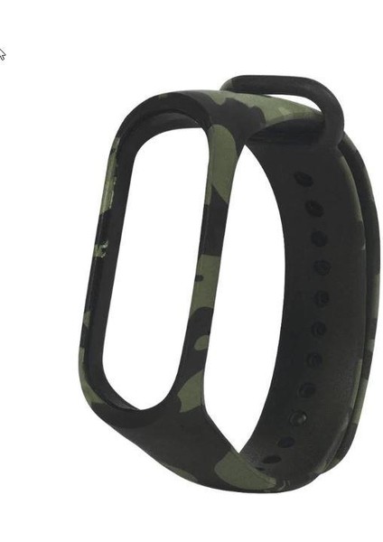 Xiaomi Mi Band 3 ve 4 Akıllı Bileklik Tme Kordon Kamuflaj Desen