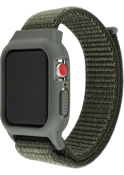 Apple Watch Uyumlu 1 2 3 4 5 42MM 44MM Zırhlı Loop Örgü Kılıf Tme Kordon