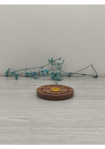 Oymalı Yuvarlak Ahşap Sticks Tütsülük