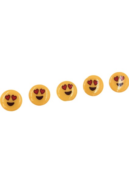 5 Adet Emoji Düğme (Model 7)