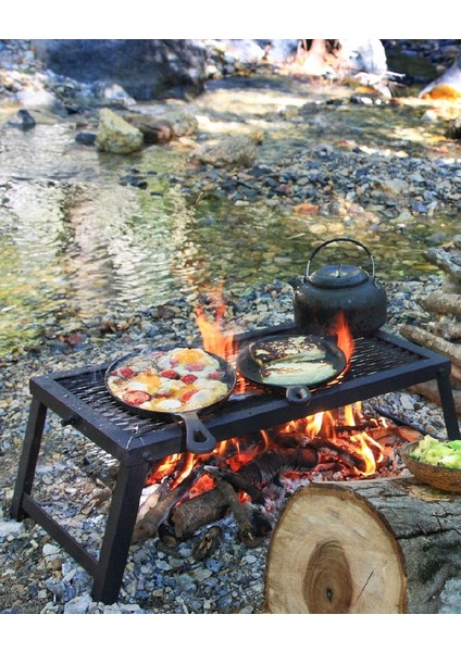 Campout Ateş Üstü Büyük Boy Izgara Mangal +Çanta modelleri