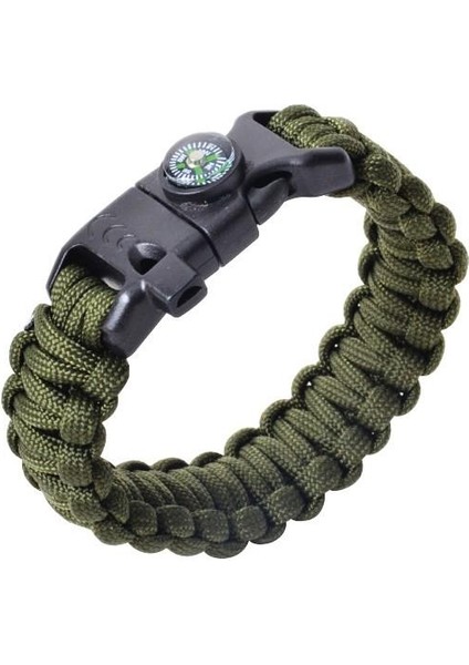 Campout Magnezyumlu Paracord Bileklik Pusulalı