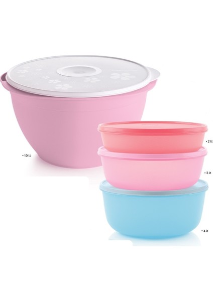 Mega Şeker Set 3'lü ve 10 Litre Saklama ve Hazırlama Kabı Şirine